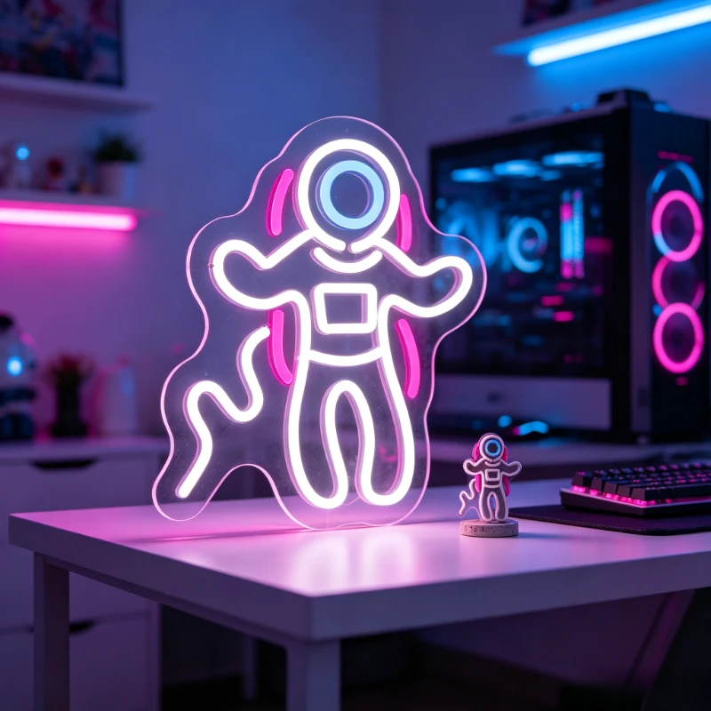 Astronaut LED Neon Sign Spaceman Wall Art USB Night Light Aesthetic Room Decor Desk Accessories Gaming Setup Gift for Bedroom
Astronaut LED Neon Sign Spaceman Wall Art USB Night Light Aesthetic Room Decor Desk Accessories Gaming Setup Gift for Bedroom