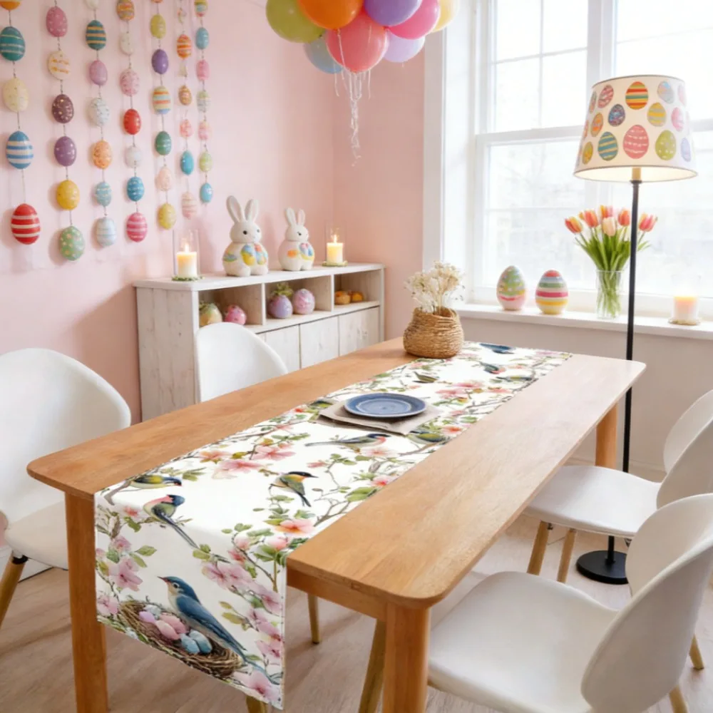 2D FLAT 1pc Easter Table Runner - Vibrant Floral & Bird Design, Polyester Fabric, Various Sizes Rectangular Table Cover
2D FLAT 1pc Easter Table Runner - Vibrant Floral & Bird Design, Polyester Fabric, Various Sizes Rectangular Table Cover