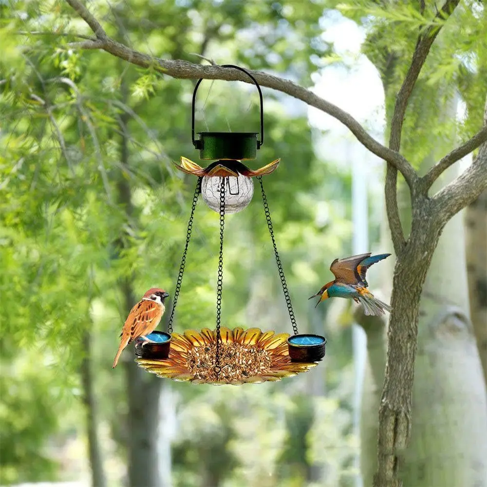 Solar Powered Bird Feeder Outdoor Hanging Metal Hummingbird Water Dispenser Automatic Feeding
Solar Powered Bird Feeder Outdoor Hanging Metal Hummingbird Water Dispenser Automatic Feeding