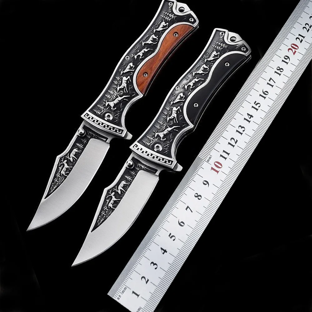 3D Relief Sculpture Outdoor Camping Folding Knife High Hardness Jungle Adventure Tactics Sharp for Hunting Fishing Men's Gift
3D Relief Sculpture Outdoor Camping Folding Knife High Hardness Jungle Adventure Tactics Sharp for Hunting Fishing Men's Gift