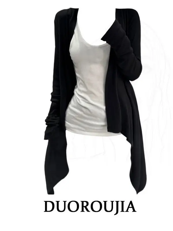 plus Size Knitted Open Cardigan Slimming Simple Strap Vest Two-Piece Set for plus Size Women Asymmetrical Hem Commute Style C...
plus Size Knitted Open Cardigan Slimming Simple Strap Vest Two-Piece Set for plus Size Women Asymmetrical Hem Commute Style C...