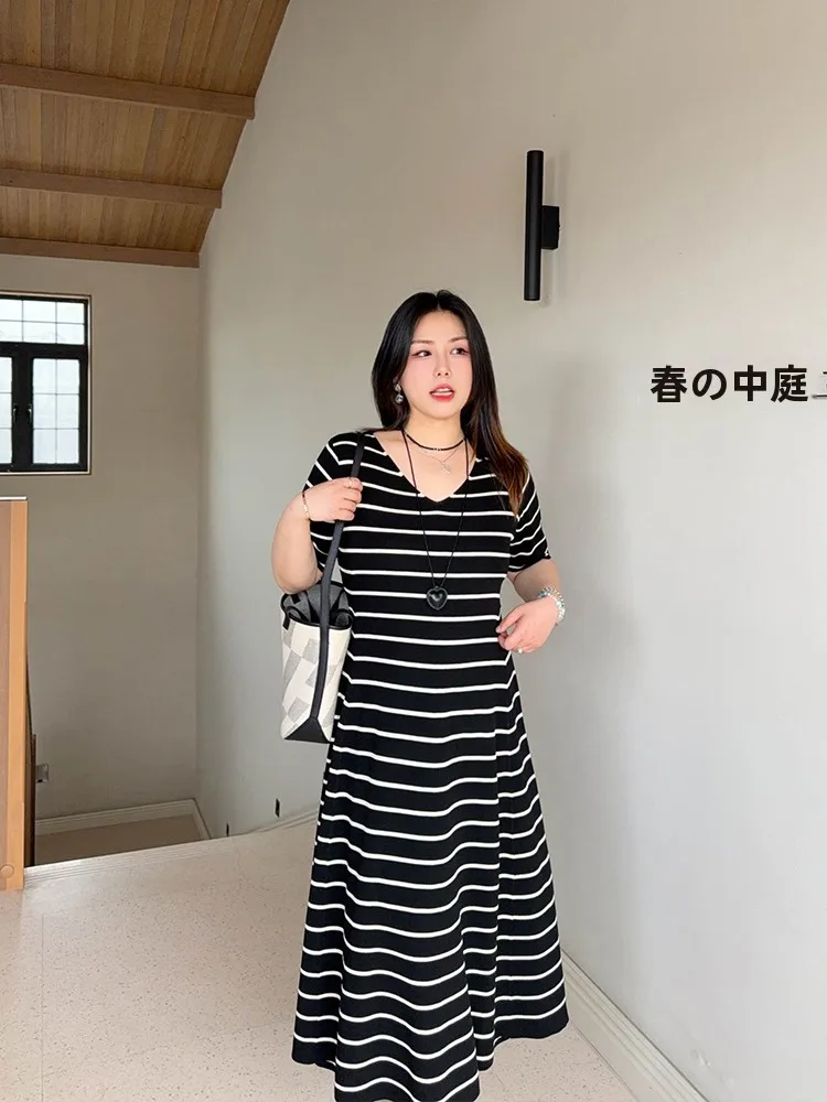 VOGANA Classic A-Line Dress Slimming High Waist Practical Summer Maxi Dress Korean Style Loose Fit Short Sleeve V-Neck
VOGANA Classic A-Line Dress Slimming High Waist Practical Summer Maxi Dress Korean Style Loose Fit Short Sleeve V-Neck