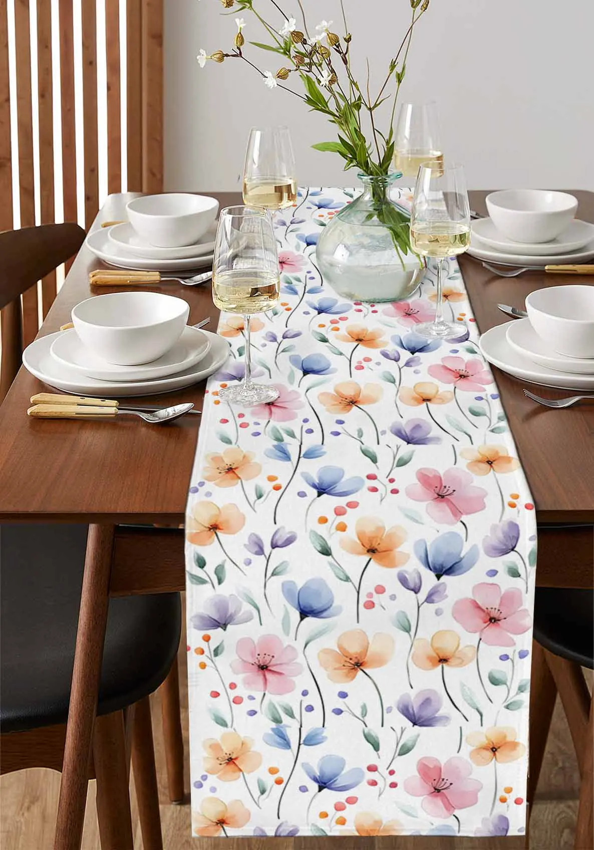 Colorful Flowers Watercolor Table Runners Coffee Tablecloth Wedding Decoration Modern Home Party Table Mats
Colorful Flowers Watercolor Table Runners Coffee Tablecloth Wedding Decoration Modern Home Party Table Mats