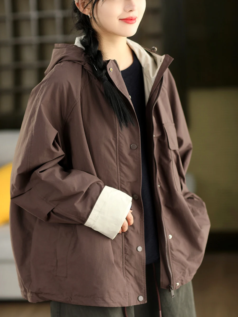 Ретро-куртка женская демисезонная из хлопка и полиэстера с двойным слоем, капюшоном и регулируемым низом, кардиган, верхняя одежда
Ретро-куртка женская демисезонная из хлопка и полиэстера с двойным слоем, капюшоном и регулируемым низом, кардиган, верхняя одежда