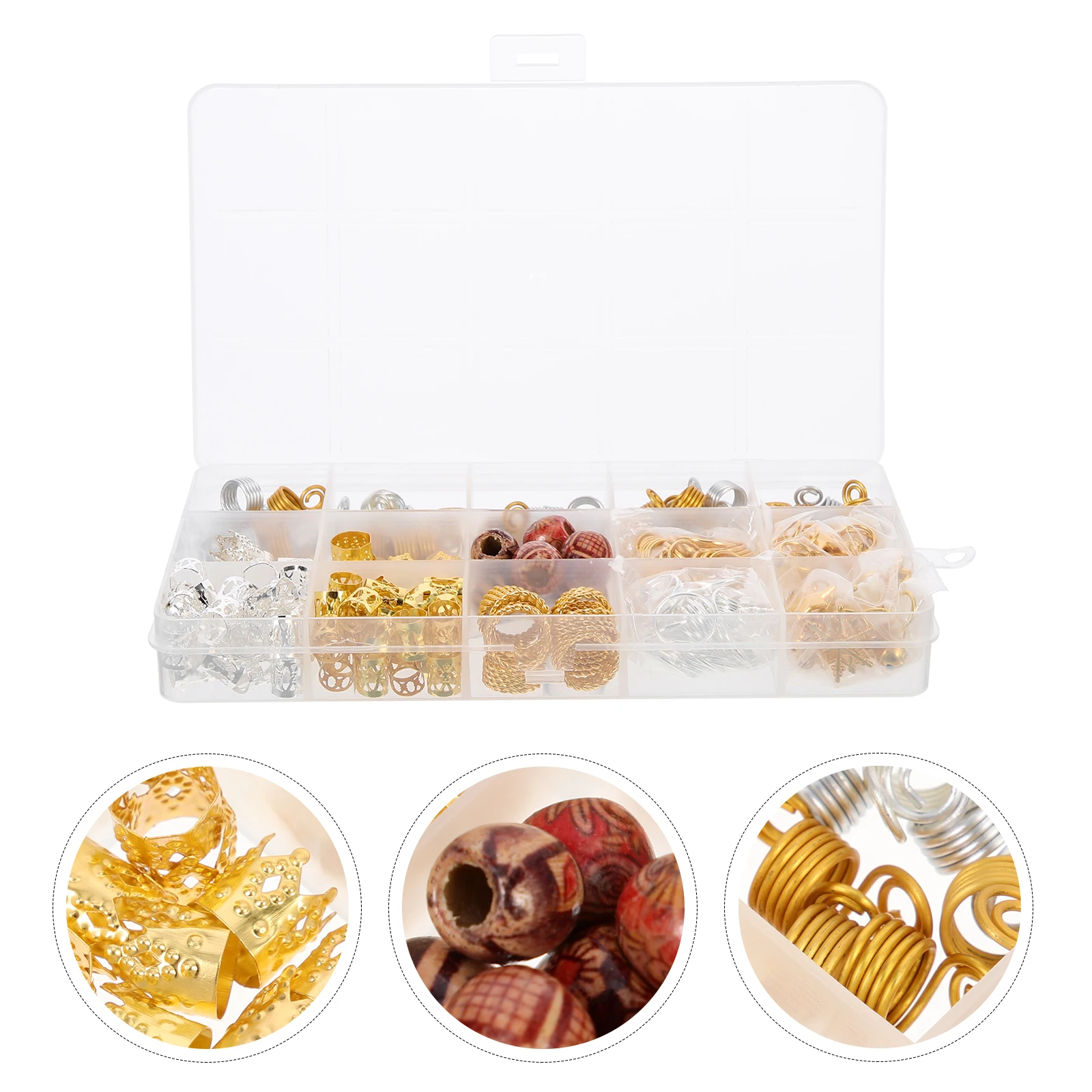 169pcs Dreadlocks Beads Alloy Hair Cuffs Braiding Extension Rings Tube for Styling Hair Accessories Braids
169pcs Dreadlocks Beads Alloy Hair Cuffs Braiding Extension Rings Tube for Styling Hair Accessories Braids