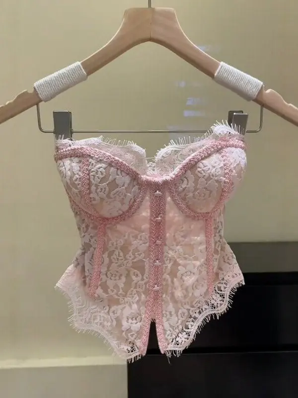 Pure Desire Sexy Lace Splice Tube Top Women Summer New Slimming Fishbone Bralette Outerwear Shirt Breathable Casual Wear
Pure Desire Sexy Lace Splice Tube Top Women Summer New Slimming Fishbone Bralette Outerwear Shirt Breathable Casual Wear
