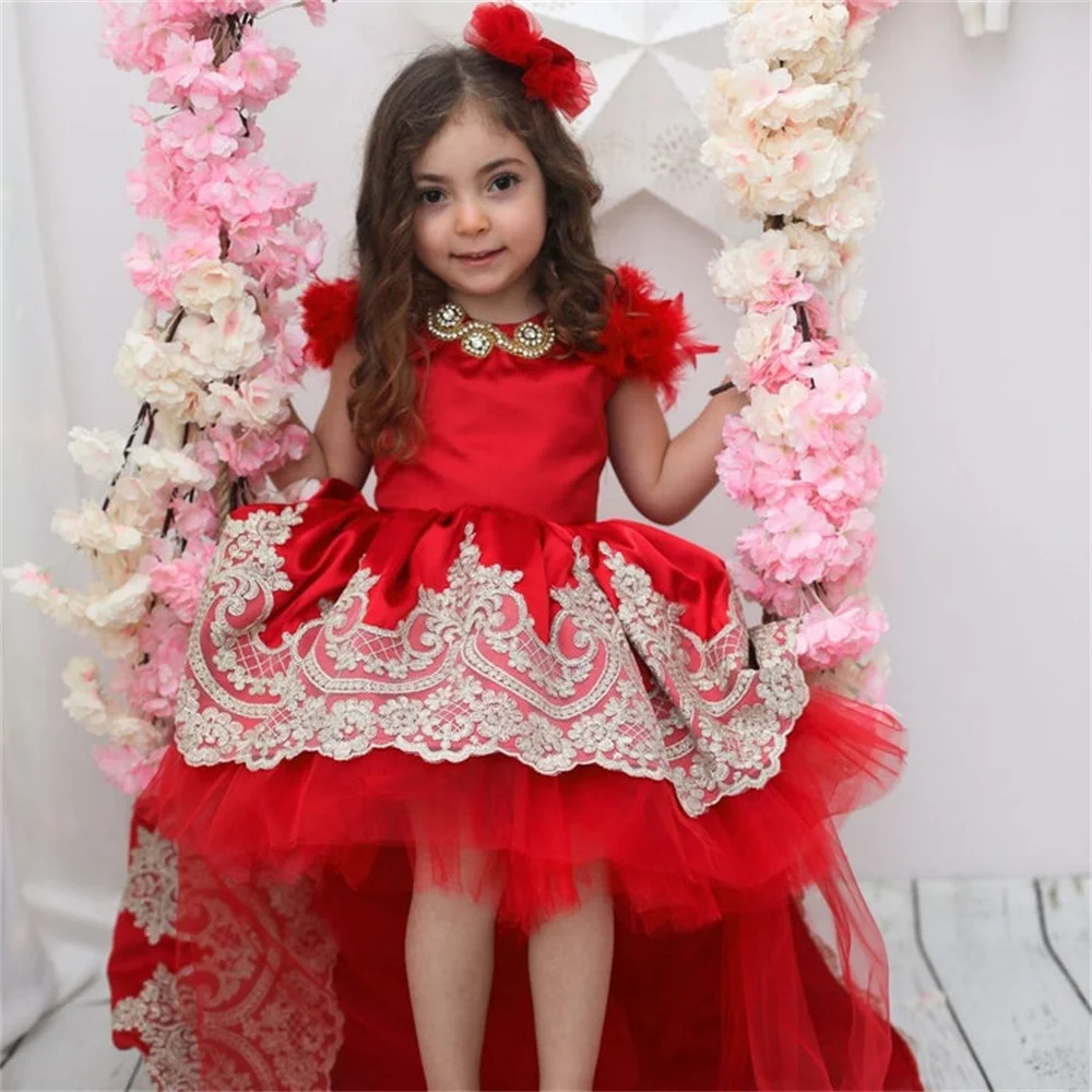 Elegant Formal Princess Wedding Flower Girl Dress O Neck Short Sleeve Knee Length Applique First Communion Gown Customized 2025
Elegant Formal Princess Wedding Flower Girl Dress O Neck Short Sleeve Knee Length Applique First Communion Gown Customized 2025