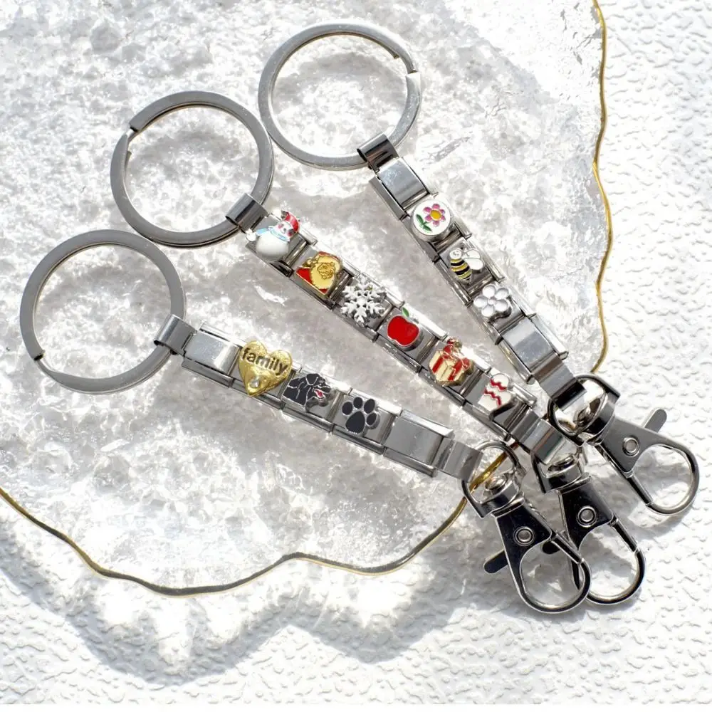 Fashion Love Italian Charm Chain Stainless Steel Link Car Keychain Creative Italian Charm Modular Bracelet DIY
Fashion Love Italian Charm Chain Stainless Steel Link Car Keychain Creative Italian Charm Modular Bracelet DIY
