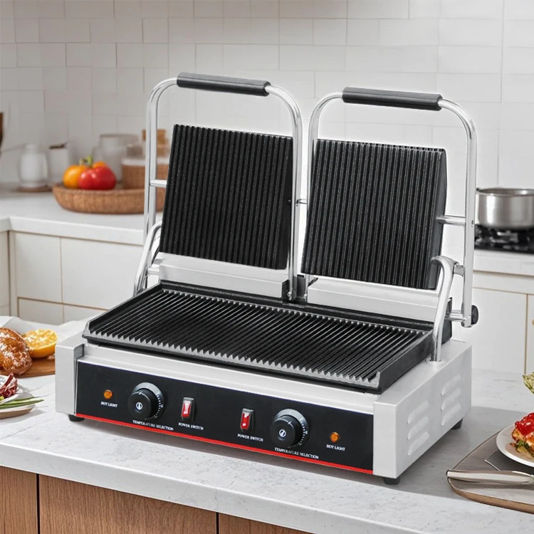 US Plug Stainless Steel Electric Contact Grill Maker for Outdoor Household Barbecue & BBQ Panini Grills
US Plug Stainless Steel Electric Contact Grill Maker for Outdoor Household Barbecue & BBQ Panini Grills