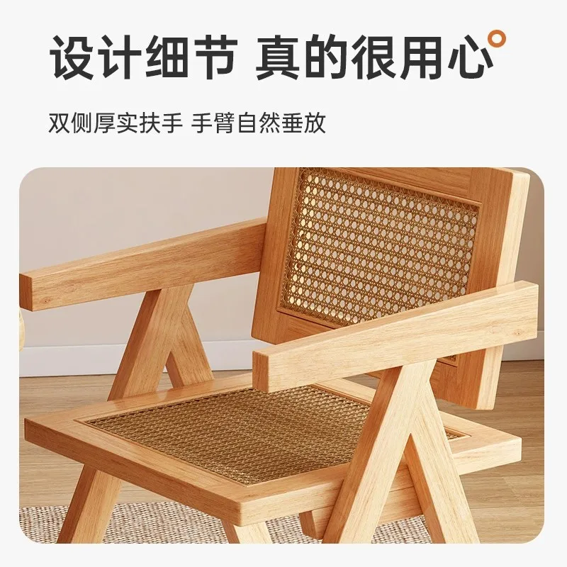 Solid Wood Dining Chair Nordic Style Dining Stool Rattan Back Chair Wabi Family Chair B & B Balcony Internet Celebrity Stool
Solid Wood Dining Chair Nordic Style Dining Stool Rattan Back Chair Wabi Family Chair B & B Balcony Internet Celebrity Stool
