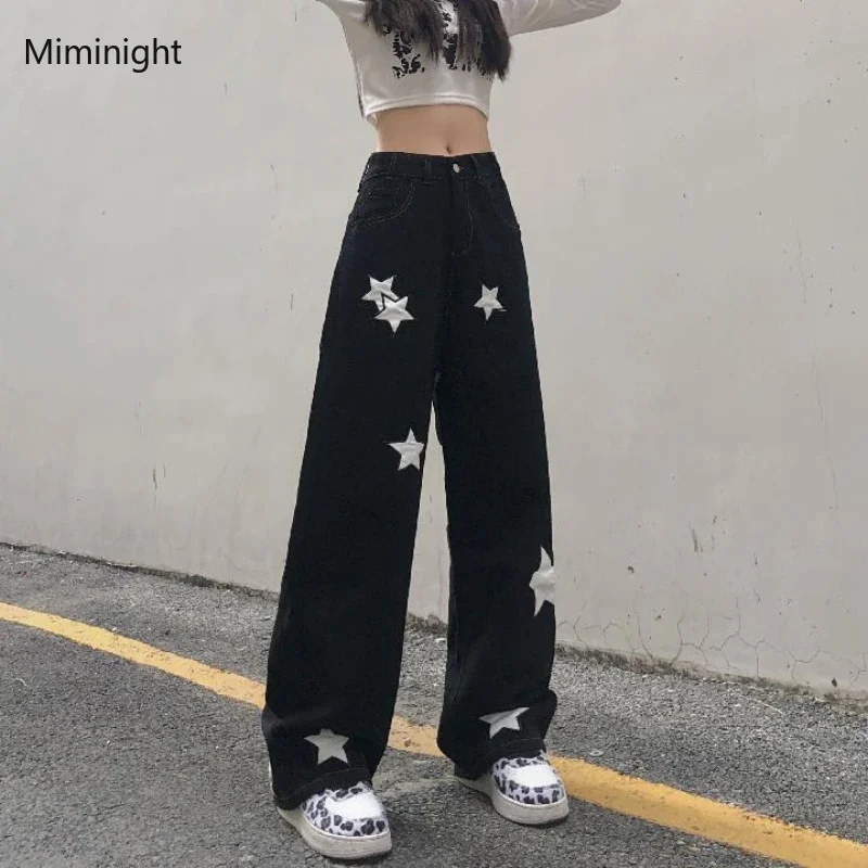 Y2K Retro Streetwear Black Cargo Jeans Women Gothic Punk Vintage Kpop Print Wide Leg Denim Panrts Female Autumn Casual Trousers
Y2K Retro Streetwear Black Cargo Jeans Women Gothic Punk Vintage Kpop Print Wide Leg Denim Panrts Female Autumn Casual Trousers