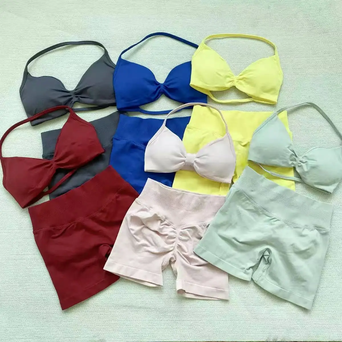 2PCS Gym Set Women Strappy Yoga Bra Top High Waist Workout Scrunch Shorts Sports Suit Seamless Yoga Set Fitness Clothes
2PCS Gym Set Women Strappy Yoga Bra Top High Waist Workout Scrunch Shorts Sports Suit Seamless Yoga Set Fitness Clothes