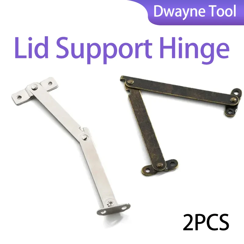Lid Support Hinges (2Sets, Remain Open) - Antique Bronze Iron Decor Hinge for Box, Cabinet Door, Kitchen Furniture Hardware
Lid Support Hinges (2Sets, Remain Open) - Antique Bronze Iron Decor Hinge for Box, Cabinet Door, Kitchen Furniture Hardware