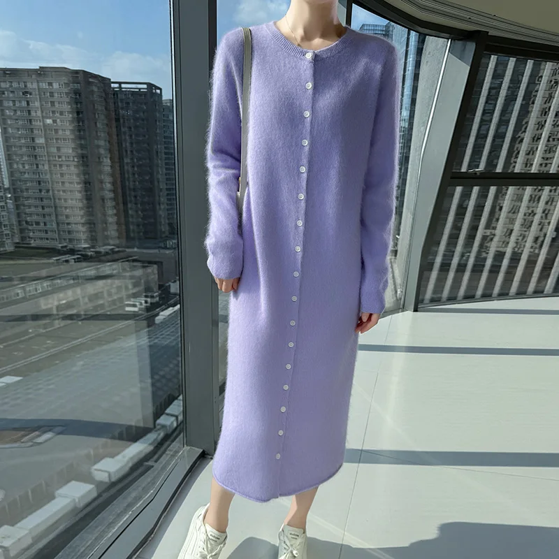 Fall/Winter 2025 Loose New Mink Cashmere Dress Lapel Long Dress Knitted Plus Size Sweater
Fall/Winter 2025 Loose New Mink Cashmere Dress Lapel Long Dress Knitted Plus Size Sweater