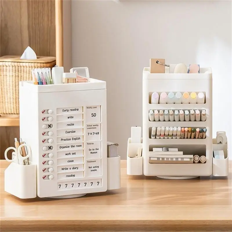 Многофункциональный вращающийся держатель для ручек с контрольным списком задач и доской для задач
Многофункциональный вращающийся держатель для ручек с контрольным списком задач и доской для задач