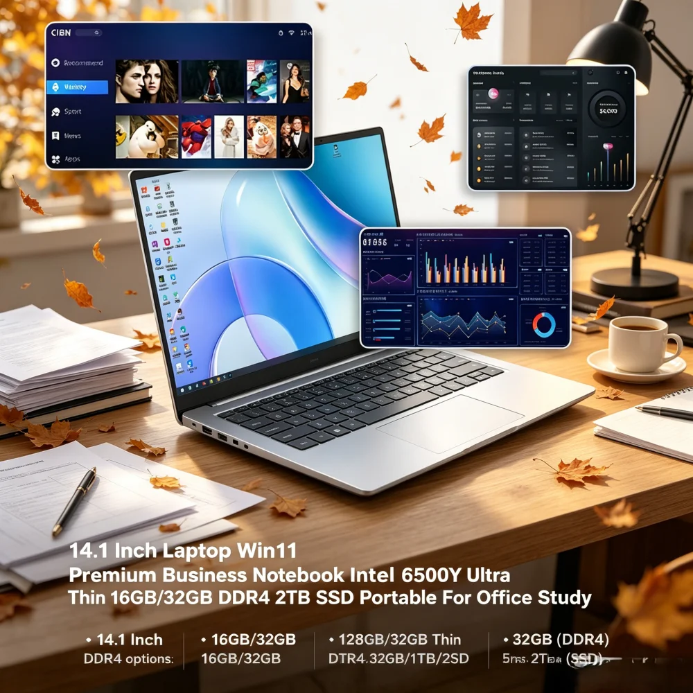 14.1 Inch Laptop Win11 Premium Business Notebook Intel 6500Y Ultra Thin 16GB/32GB DDR4 2TB SSD Portable For Office Study
14.1 Inch Laptop Win11 Premium Business Notebook Intel 6500Y Ultra Thin 16GB/32GB DDR4 2TB SSD Portable For Office Study