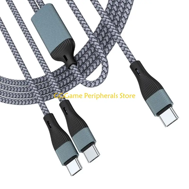 U55B Нейлоновая оплетка с двойным зарядным кабелем USB C PD100W Быстрая передача данных для зарядки нескольких электронных
U55B Нейлоновая оплетка с двойным зарядным кабелем USB C PD100W Быстрая передача данных для зарядки нескольких электронных