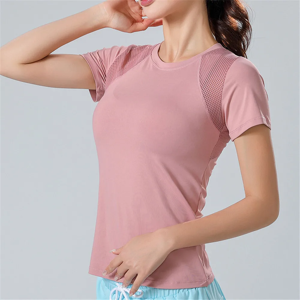 2022 Spring Summer Yoga Sports Fitness Top Round Neck Mesh Mesh Breathable Quick-Drying Short-Sleeved Tight Elastic T-shirt 
2022 Spring Summer Yoga Sports Fitness Top Round Neck Mesh Mesh Breathable Quick-Drying Short-Sleeved Tight Elastic T-shirt