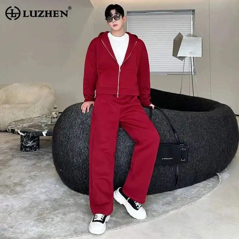 LUZHEN 2025 Spring Solid Color Hooded Coat Men Fashion Loose Straight Casual Pants Original Street Trendy Two-piece Sets LZ9315
LUZHEN 2025 Spring Solid Color Hooded Coat Men Fashion Loose Straight Casual Pants Original Street Trendy Two-piece Sets LZ9315