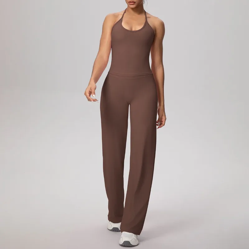 New Women's Seamless Yoga Set Cloud Feel Quick-Dry Outdoor Sports Strappy Vest High-Waist Straight-Leg Pants Running Fitness Set
New Women's Seamless Yoga Set Cloud Feel Quick-Dry Outdoor Sports Strappy Vest High-Waist Straight-Leg Pants Running Fitness Set