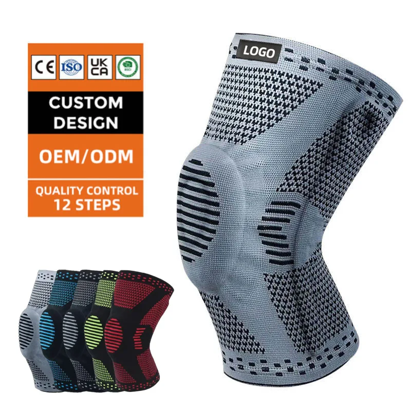 Silicone Gel Knee Guard Compression Sports Patella Pad Sport Knee Brace Sleeve with Spring bar Support
Silicone Gel Knee Guard Compression Sports Patella Pad Sport Knee Brace Sleeve with Spring bar Support