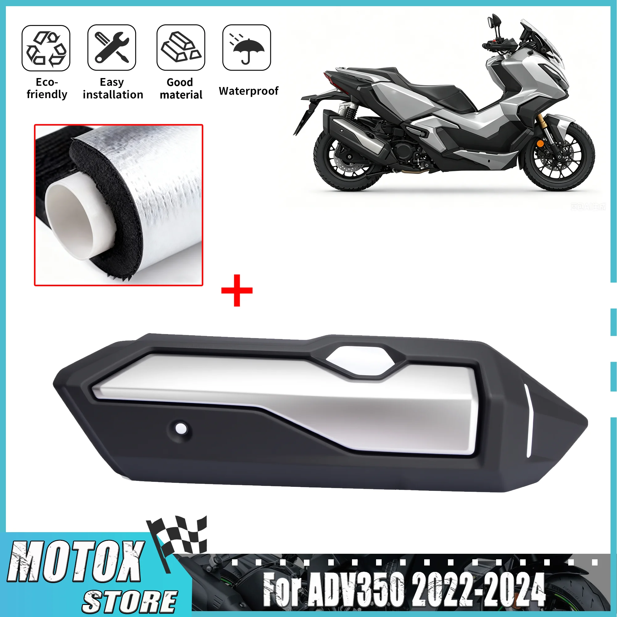 Fit For Honda ADV350 ADV 350 2022-2024 Motorcycle Exhaust Pipe Cover Exhaust Side Cover Protector Trim Accessories 2023 2024
Fit For Honda ADV350 ADV 350 2022-2024 Motorcycle Exhaust Pipe Cover Exhaust Side Cover Protector Trim Accessories 2023 2024