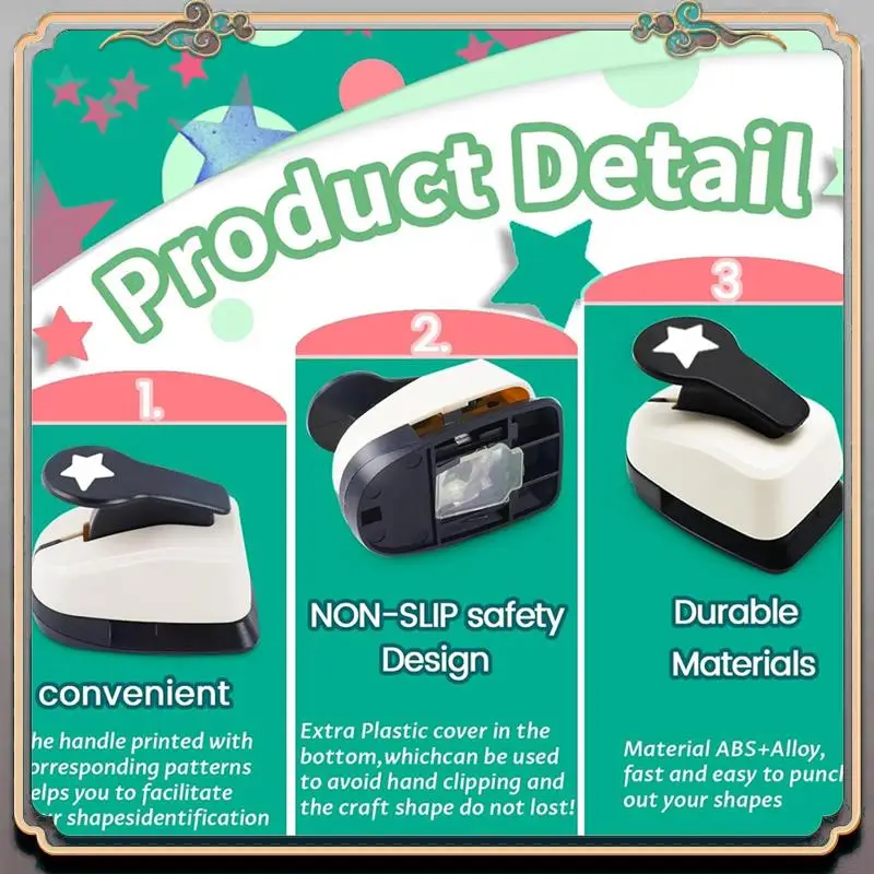 Durable Paper Punch,Heart Hole Puncher,Circle Punch,Star Hole Punch, 1Inch Shape Hole Punch For Crafts,Paper Punch For Crafting
Durable Paper Punch,Heart Hole Puncher,Circle Punch,Star Hole Punch, 1Inch Shape Hole Punch For Crafts,Paper Punch For Crafting
