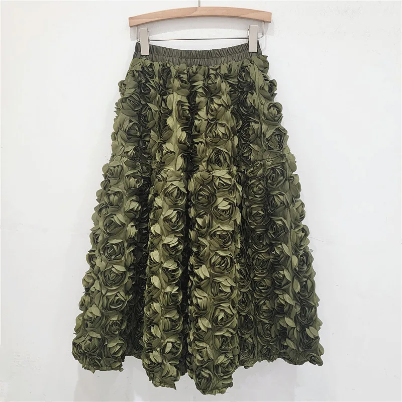 Spring Autumn New French Style Three-dimensional Flower High Waist Large Swing Long Skirt Elastic Waist Fashionable A-line Skirt
Spring Autumn New French Style Three-dimensional Flower High Waist Large Swing Long Skirt Elastic Waist Fashionable A-line Skirt