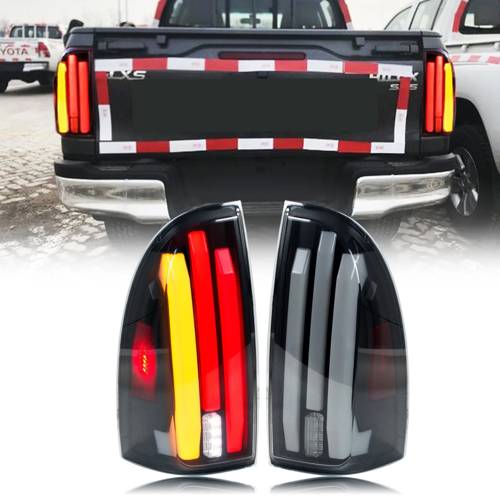 LED Tail Lights Assembly for Toyota Tacoma 2005-2015 SR5 TRD Black Sequential Turn Signal Trunk Rear Brake Lamps Assembly
LED Tail Lights Assembly for Toyota Tacoma 2005-2015 SR5 TRD Black Sequential Turn Signal Trunk Rear Brake Lamps Assembly