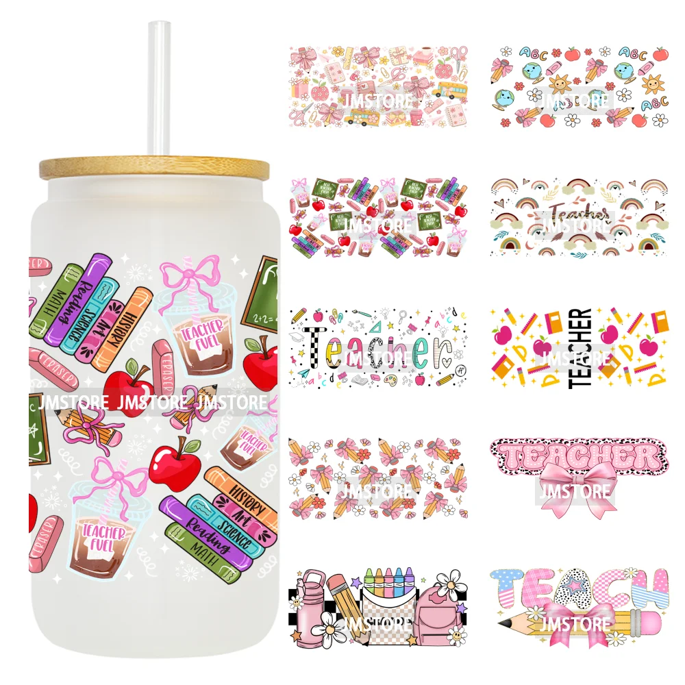 Back To School Teacher Pencil Coquette Bow UV DTF Stickers Ready To Apply Cup Wrap Waterproof Logo For Libbey Glass Can Bottle
Back To School Teacher Pencil Coquette Bow UV DTF Stickers Ready To Apply Cup Wrap Waterproof Logo For Libbey Glass Can Bottle