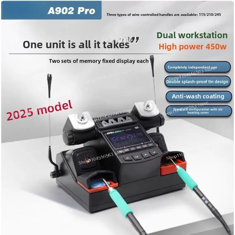 Автоматическая двухстанционная паяльная станция A902 Pro для ремонта C115 C210 C245
Автоматическая двухстанционная паяльная станция A902 Pro для ремонта C115 C210 C245