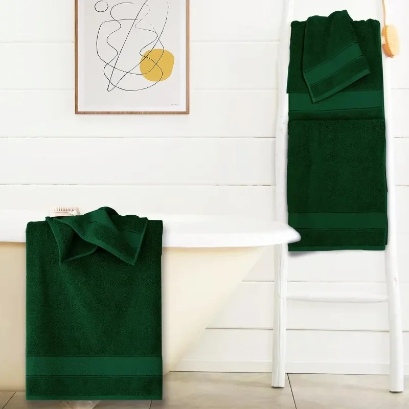 Formal Green Bath Towel Set 6 Piece, Luxury 100% Turkish Cotton 650GSM Hotel Quality, Soft, Absorbent
Formal Green Bath Towel Set 6 Piece, Luxury 100% Turkish Cotton 650GSM Hotel Quality, Soft, Absorbent