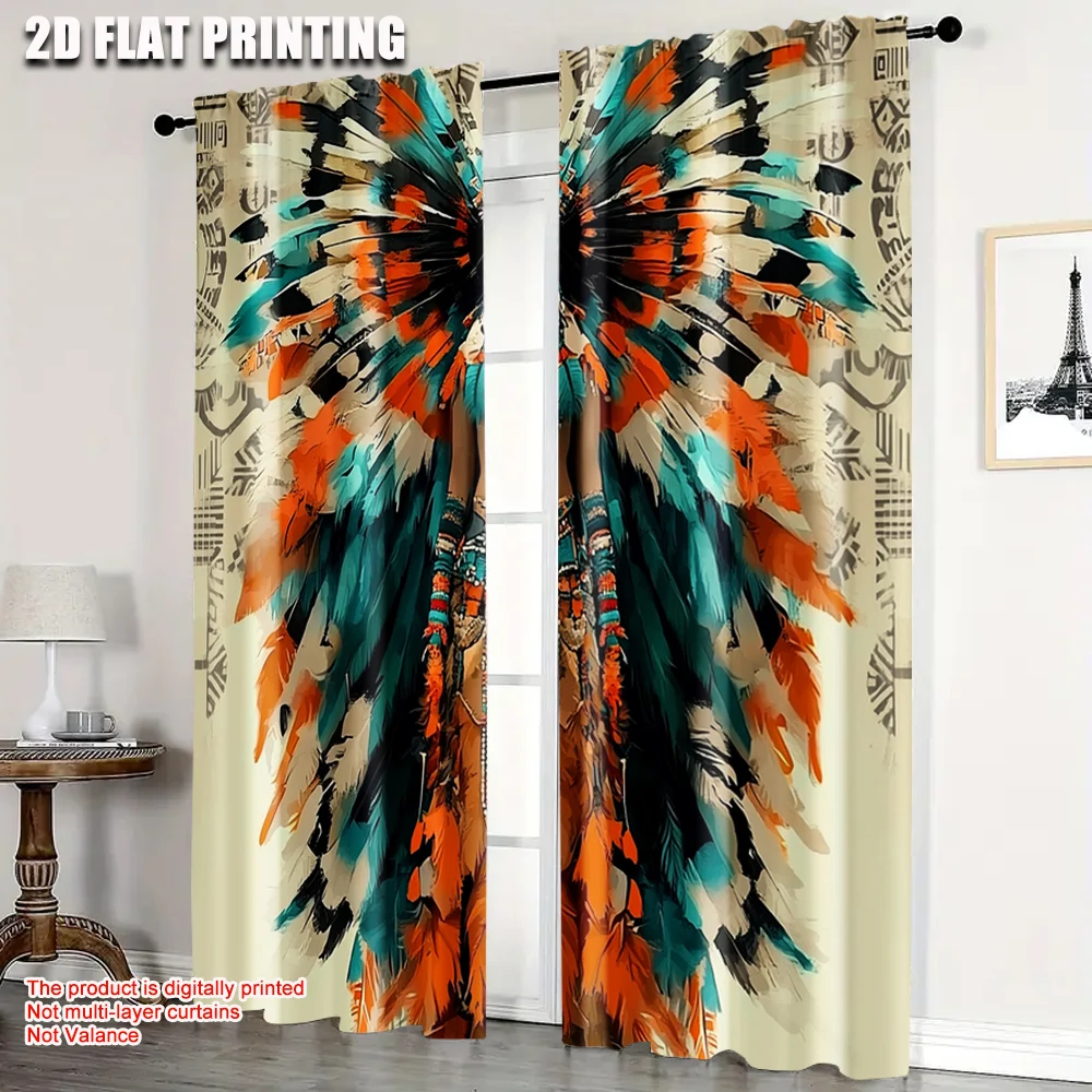 2pcs, Window Curtain 2D print Bohemian Feather Pattern Versatile Polyester Fabric (without rod) Decorations Clearance Perfect
2pcs, Window Curtain 2D print Bohemian Feather Pattern Versatile Polyester Fabric (without rod) Decorations Clearance Perfect