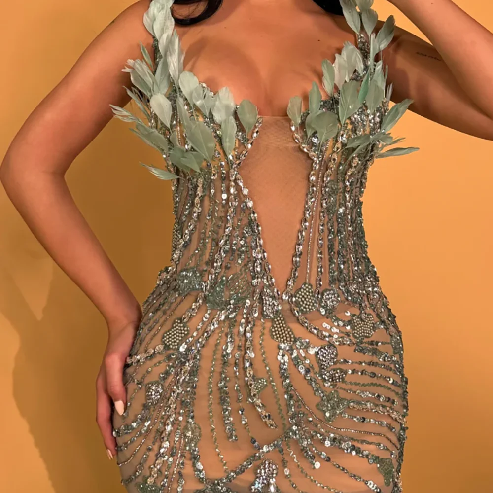 Exquisite V-Neck Sequined Sleeveless Illusion Mermaid Formal Evening Dresses Birthday Party Prom Gowns Customized
Exquisite V-Neck Sequined Sleeveless Illusion Mermaid Formal Evening Dresses Birthday Party Prom Gowns Customized
