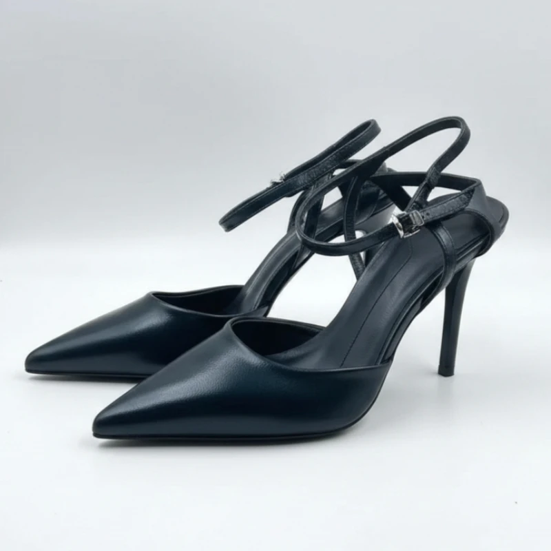Женские босоножки на высоком каблуке с острым носком, новинка 2026 года, туфли на шпильке с ремешком на щиколотке, элегантные модные свадебные туфли-лодочки с открытой пяткой
Женские босоножки на высоком каблуке с острым носком, новинка 2026 года, туфли на шпильке с ремешком на щиколотке, элегантные модные свадебные туфли-лодочки с открытой пяткой