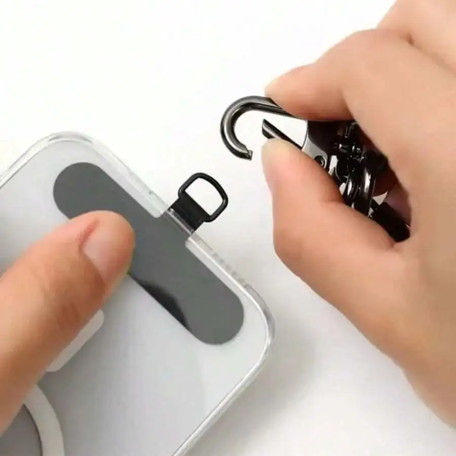 Black Phone Strap Clip With Adhesive Universal Mobile Phone Case Accessory 6 Pack
Black Phone Strap Clip With Adhesive Universal Mobile Phone Case Accessory 6 Pack