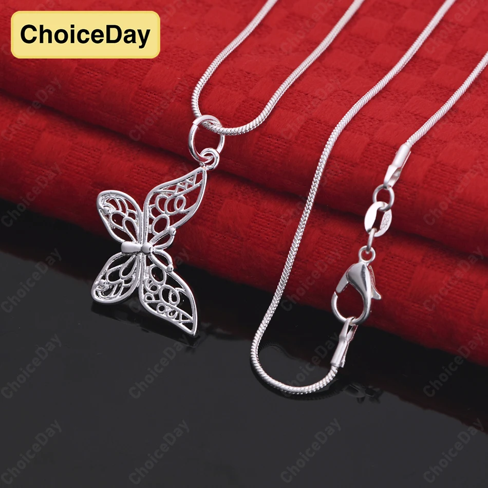ChoiceDay Fashion 925 Sterling Silver Exquisite Butterfly Pendant Necklace Women's Jewelry Party Accessories Wedding Gift 
ChoiceDay Fashion 925 Sterling Silver Exquisite Butterfly Pendant Necklace Women's Jewelry Party Accessories Wedding Gift