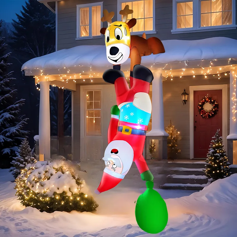 Christmas Inflatable Reindeer Pull Climbing Santa Claus Luminous Air Model Outdoor Patio Pendant Decorative Ornament
Christmas Inflatable Reindeer Pull Climbing Santa Claus Luminous Air Model Outdoor Patio Pendant Decorative Ornament