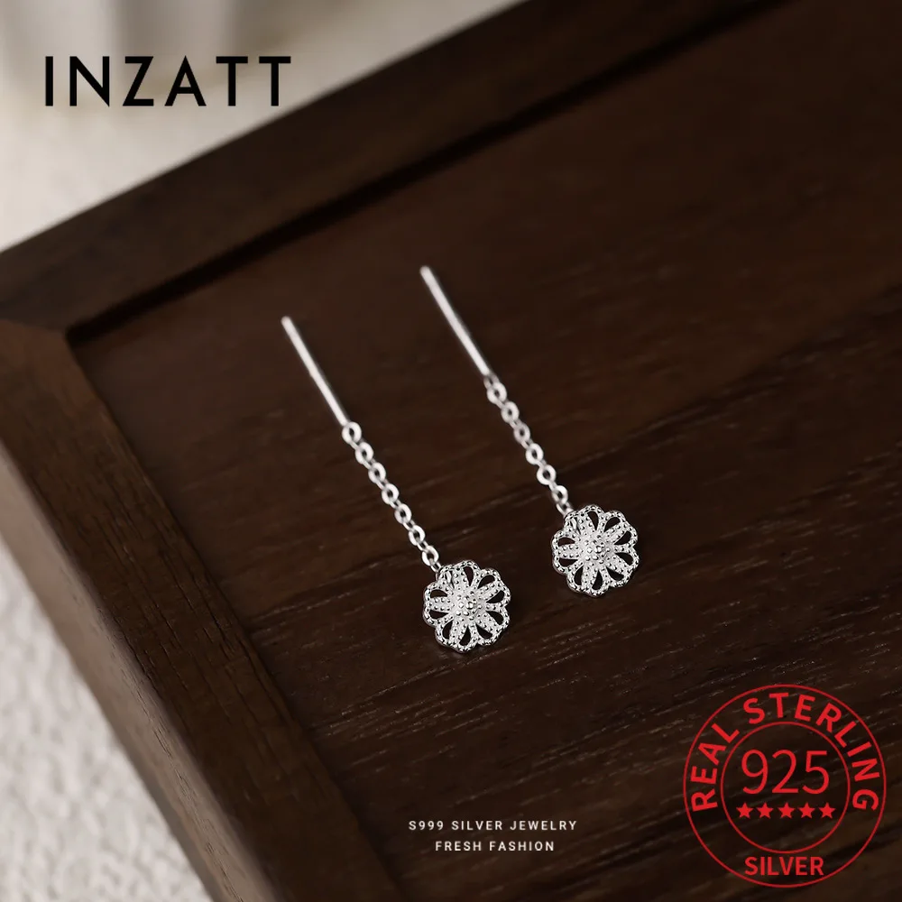 INZATT Real 925 Sterling Silver Hollow Flower Short Tassel Stud Earrings for Women Classic Fine Jewelry Minimalist Accessories
INZATT Real 925 Sterling Silver Hollow Flower Short Tassel Stud Earrings for Women Classic Fine Jewelry Minimalist Accessories