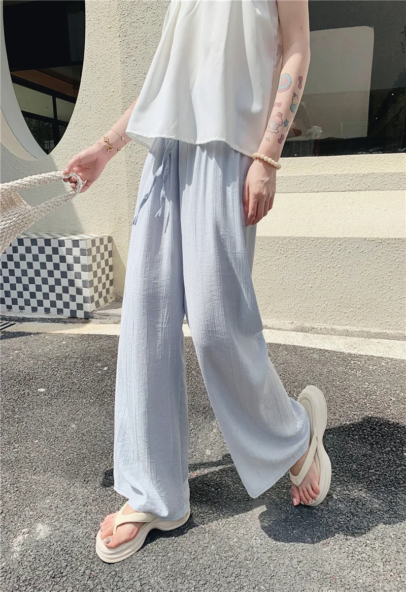 Super Soft Linen Texture, Elastic Waistband, Hanging Wide Legs, Straight Leg Casual Pants, Super Slimming
Super Soft Linen Texture, Elastic Waistband, Hanging Wide Legs, Straight Leg Casual Pants, Super Slimming