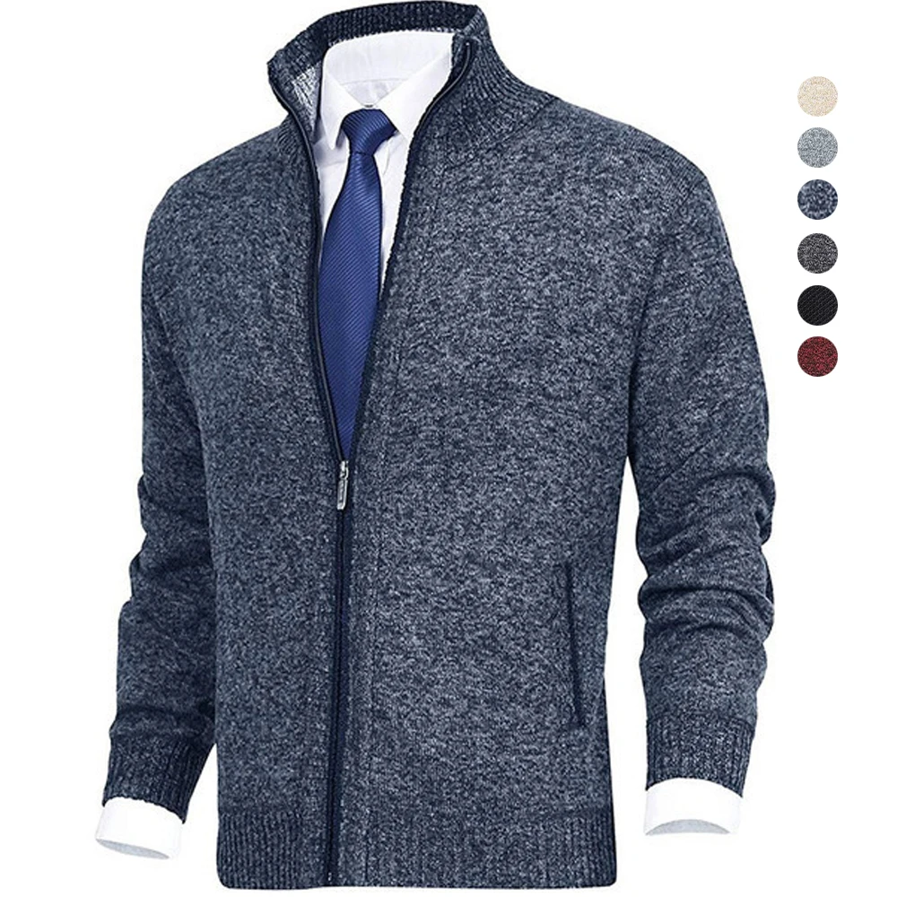 2023 Men's Sweater Cardigan Zipper Jacket Business Casual Stand Collar Knitted Work Coats Autumn Winter Offices Knitting Jackets
2023 Men's Sweater Cardigan Zipper Jacket Business Casual Stand Collar Knitted Work Coats Autumn Winter Offices Knitting Jackets