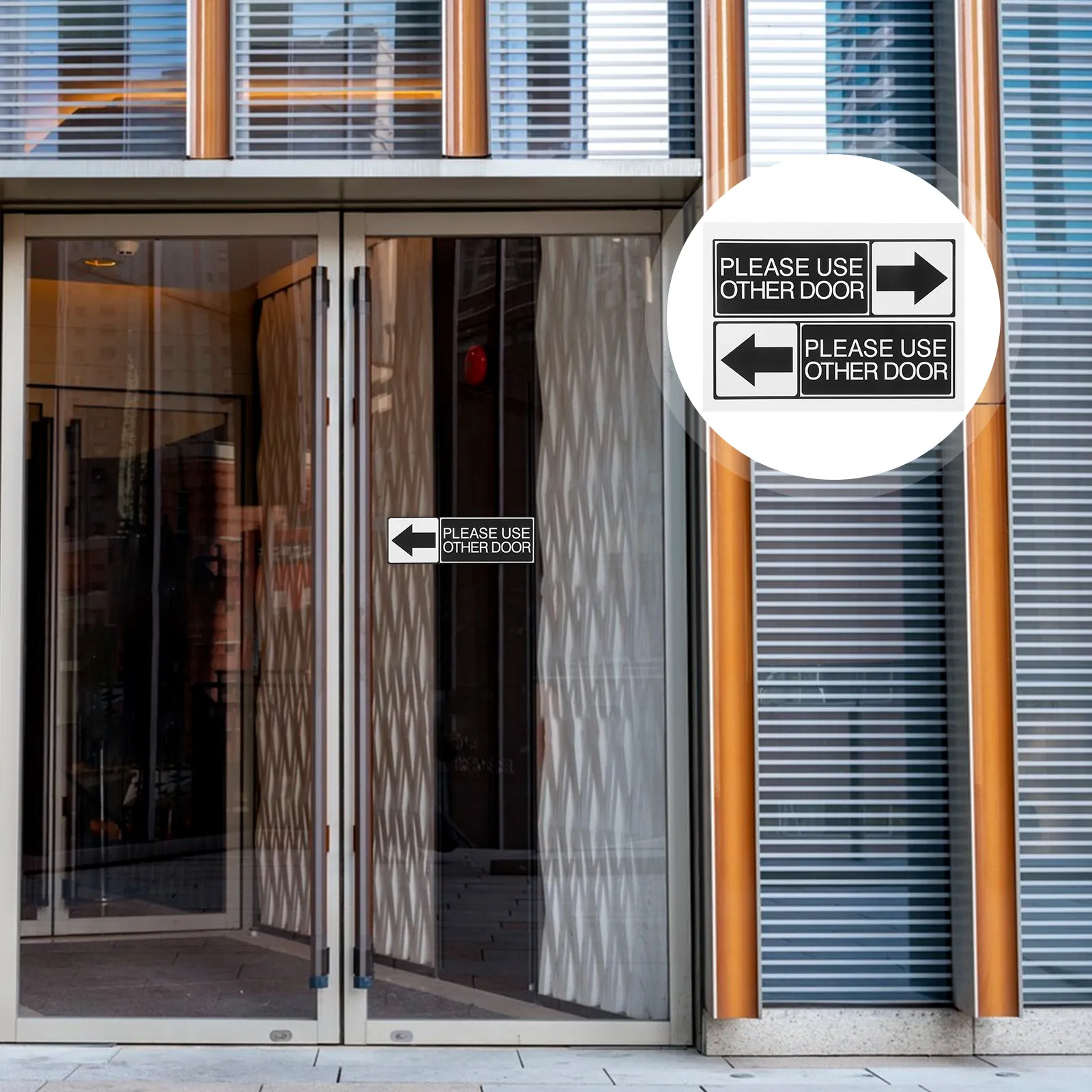 6Pcs Waterproof Please Use Other Door PVC Self-Adhesive Signs Door Decals for Office Business Home School Entrance Navigation
6Pcs Waterproof Please Use Other Door PVC Self-Adhesive Signs Door Decals for Office Business Home School Entrance Navigation