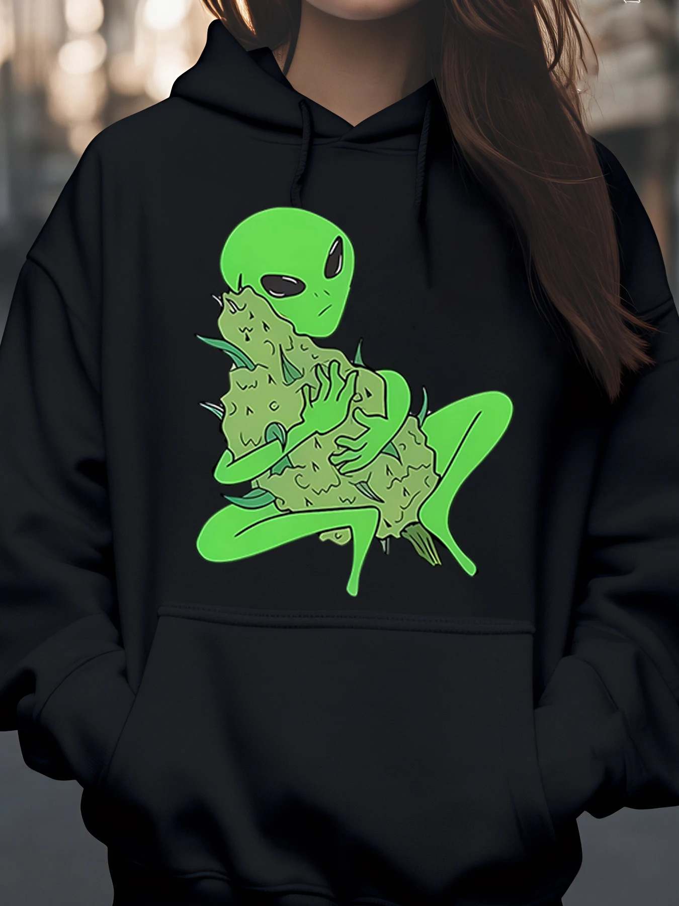 Толстовка с принтом «Чужой обнимающий кактус» на Хэллоуин, повседневная одежда, женская мода
Толстовка с принтом «Чужой обнимающий кактус» на Хэллоуин, повседневная одежда, женская мода