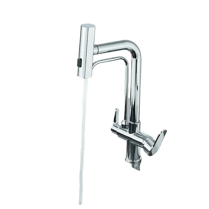 Filter kitchen faucet 3 modes Waterfall spray Cold and hot water mixer Faucet 360 ° rotary pull type
Filter kitchen faucet 3 modes Waterfall spray Cold and hot water mixer Faucet 360 ° rotary pull type