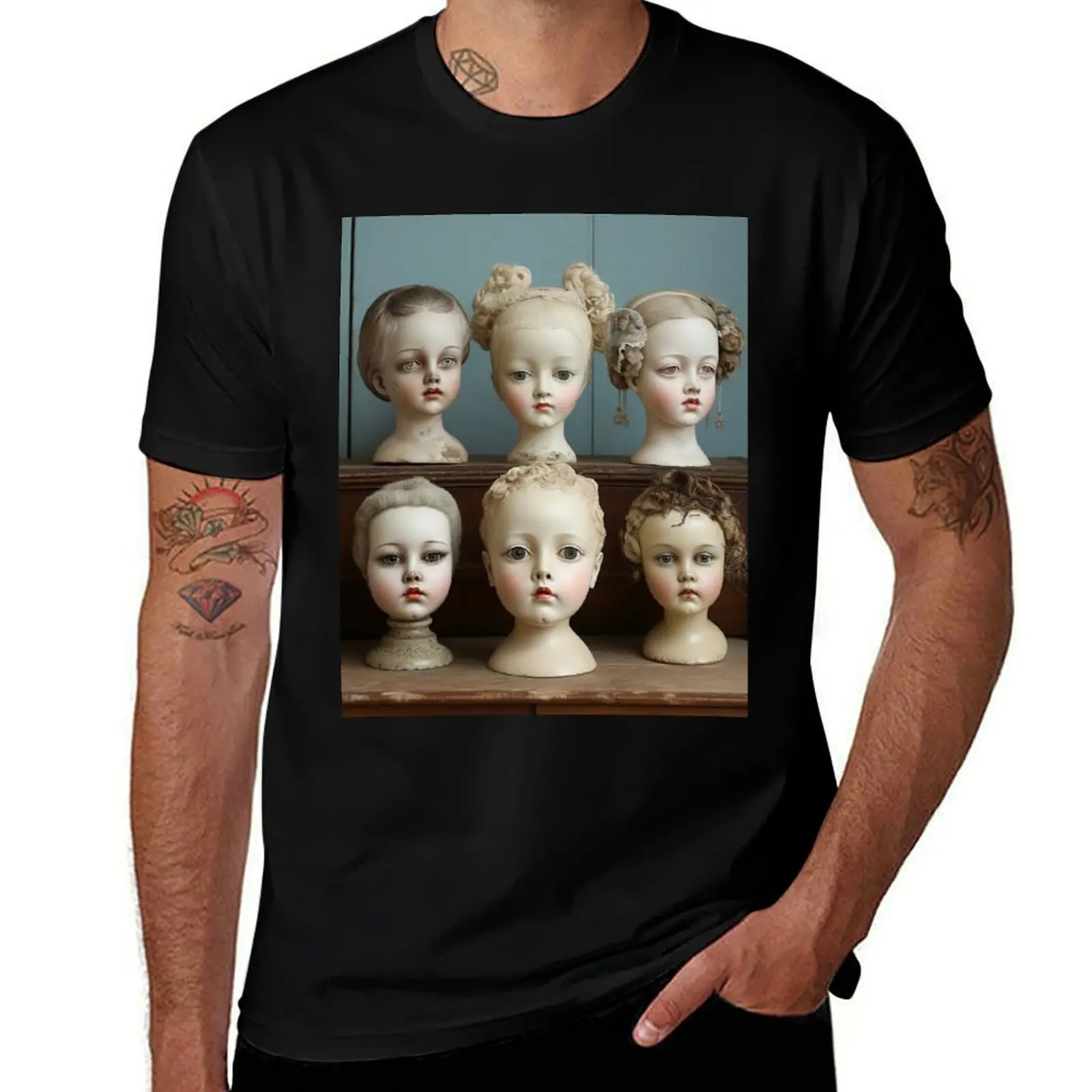 Doll T-Shirt Antique cotton Heads shirt t of Victorian pack t Collection shirt Era man for
Doll T-Shirt Antique cotton Heads shirt t of Victorian pack t Collection shirt Era man for