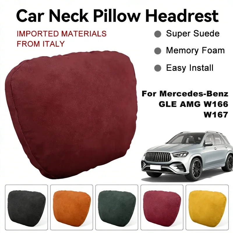 Italy Suede Car Neck Rest Pillow For Mercedes-Benz GLE AMG W166 W167 Seat Head Neck Support Cushion Auto Interior Accessories
Italy Suede Car Neck Rest Pillow For Mercedes-Benz GLE AMG W166 W167 Seat Head Neck Support Cushion Auto Interior Accessories