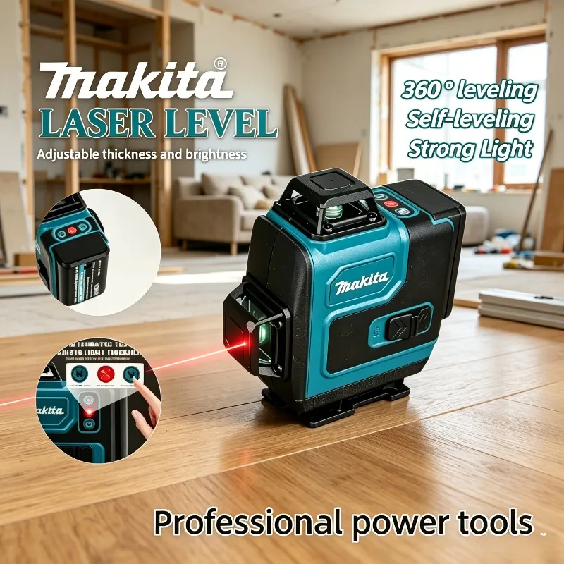 Portable Wall-mounted 360° Green Laser High Precision Makita Horizontal Vertical Tools16-line 3D-4D Horizontal Power
Portable Wall-mounted 360° Green Laser High Precision Makita Horizontal Vertical Tools16-line 3D-4D Horizontal Power