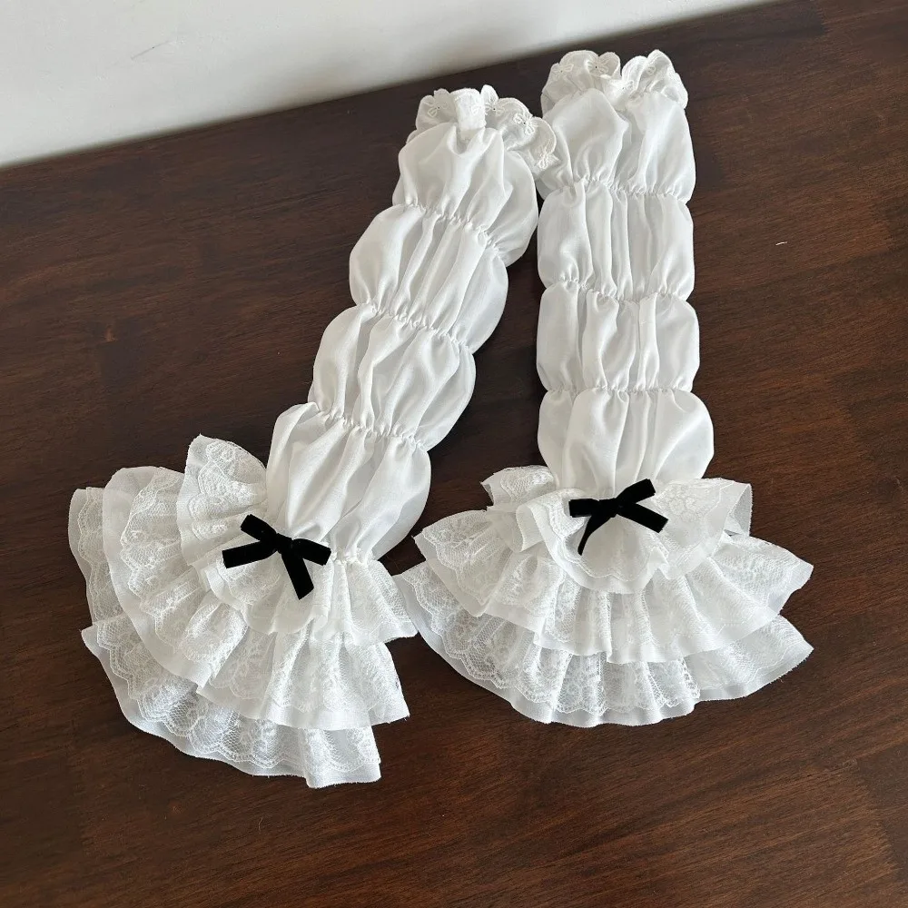 New Lolita Jk Lace Fingerless Gloves Kawaii Bow Women Sleeve Cover Ballet Strap White Lace Cosplay JK Clothing Accessories
New Lolita Jk Lace Fingerless Gloves Kawaii Bow Women Sleeve Cover Ballet Strap White Lace Cosplay JK Clothing Accessories
