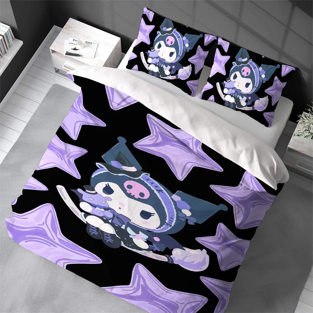 K-Kuromi Cute Duvet Cover Set Home Style Bedding Soft Laundry Cotton Bed 3 Piece Set Student Dormitory Gift
K-Kuromi Cute Duvet Cover Set Home Style Bedding Soft Laundry Cotton Bed 3 Piece Set Student Dormitory Gift