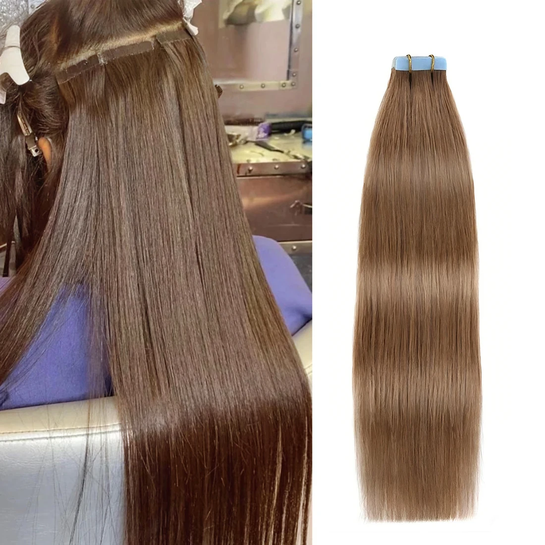 Лента для наращивания волос, человеческие волосы, прямые бесшовные невидимые ленты для наращивания, цвет коричневый для женщин
Лента для наращивания волос, человеческие волосы, прямые бесшовные невидимые ленты для наращивания, цвет коричневый для женщин